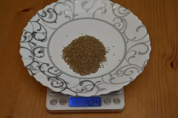 вес семян