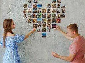 Как расположить фотографии на стене схема