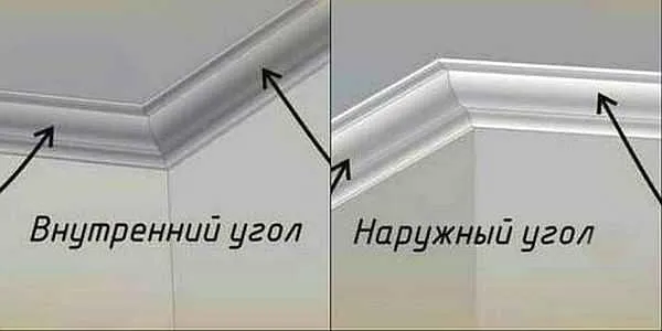 Монтаж потолочного плинтуса: как правильно сделать наружные и внутренние углы. Как сделать внутренний угол потолочного плинтуса. 3