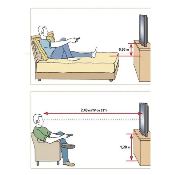 Высота телевизора в спальне: инструкция для новичков, как сделать правильные расчеты своими руками (реальные примеры). Телевизор в спальне на какой высоте. 41