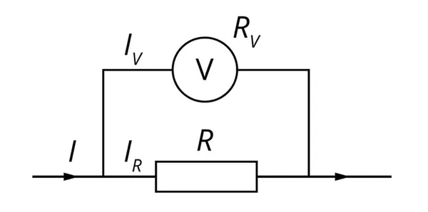 Способ измерения электрического напряжения на концах элемента R