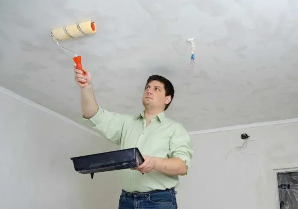 Как покрасить потолок водоэмульсионной краской. Как покрасить потолок водоэмульсионной краской. 5