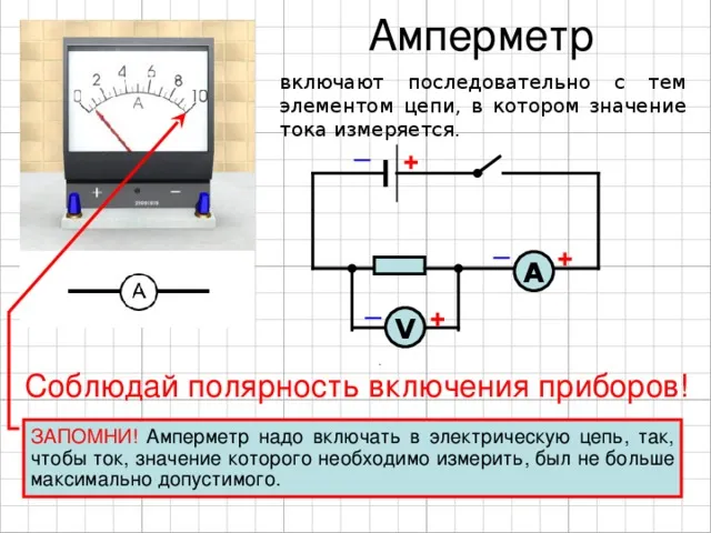 Амперметр - измеряем ток: назначение, схемы подключения, типы