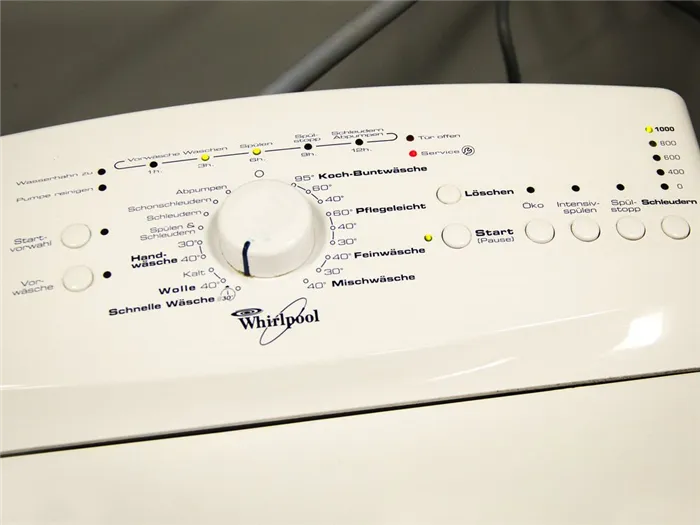 Коды ошибок стиральных машин Whirlpool.