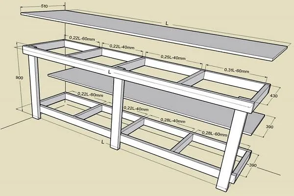 чертежи верстака 