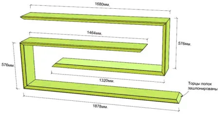 чертеж полки 