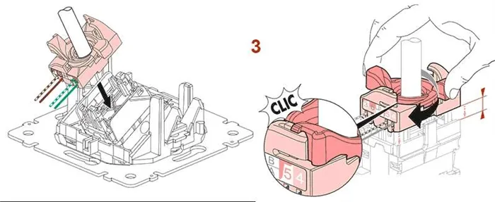 разделка розетки rj 45 legrand 2