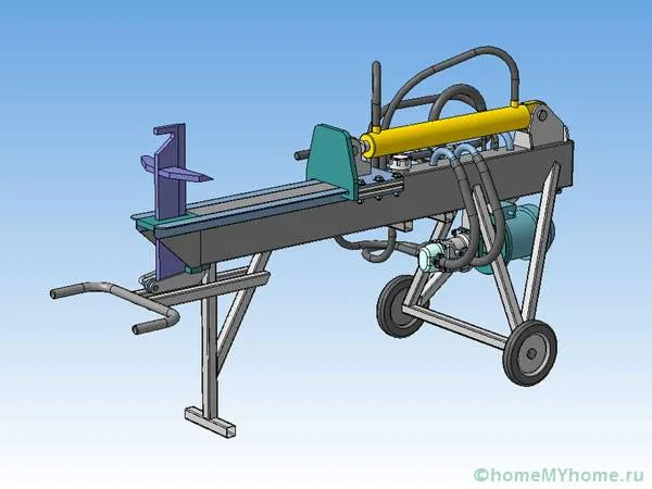 Примерная схема гидравлического дровокола