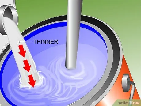 Step 2 Растворите краску соответствующим ей видом растворителя.